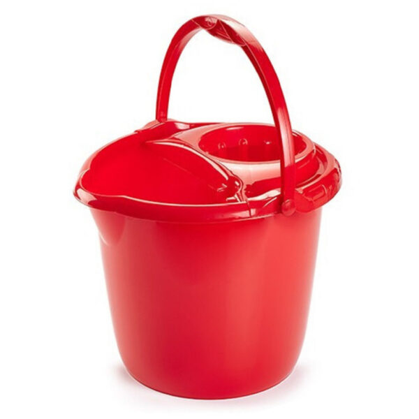 PlasticForte Dweilemmer - 15 liter - rood - mopemmer - 38 cm