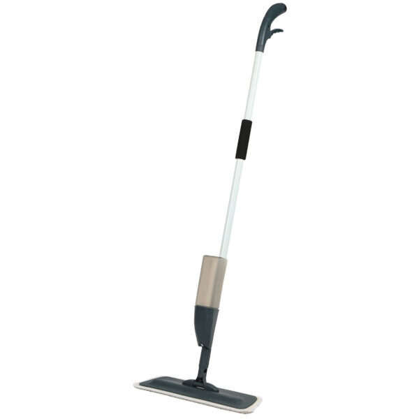 Urban Living Schoonmaak/dweil vloermop met telescoopsteel - uitschuifbaar 85 tot 120 cm - wit/blauw