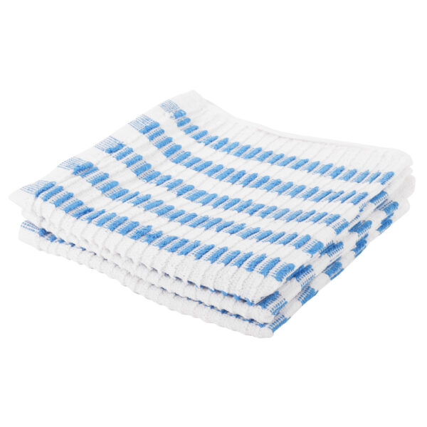 Vaatdoekjes - 9x - wit/blauw - 35 x 33 cm - schoonmaakdoek