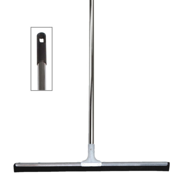 Vloertrekker / watertrekker - metaal en rubber - B60 cm - steel kunststof zilver