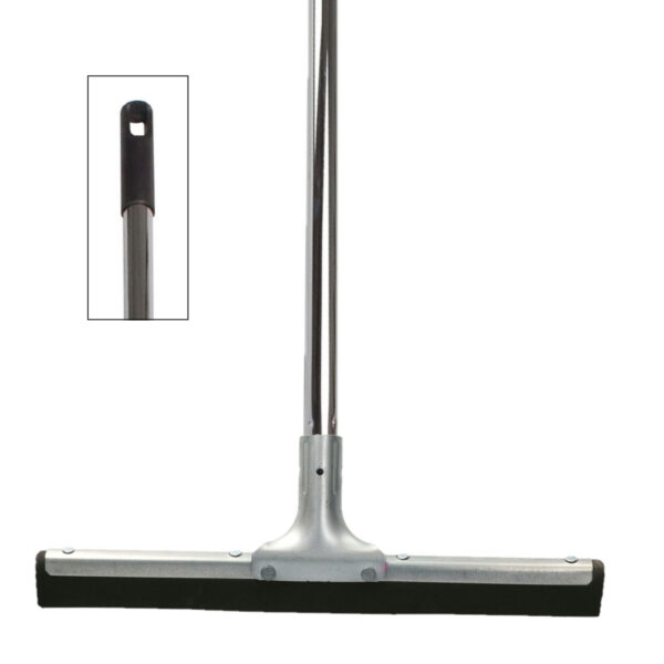 Vloertrekker / watertrekker - metaal en rubber - B34 cm - steel kunststof zilver