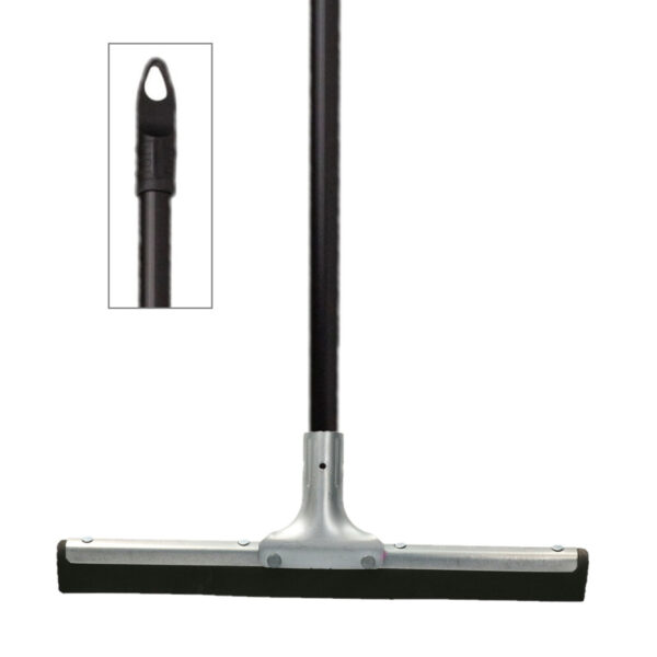 Vloertrekker / watertrekker - metaal en rubber - B34 cm - steel kunststof zwart