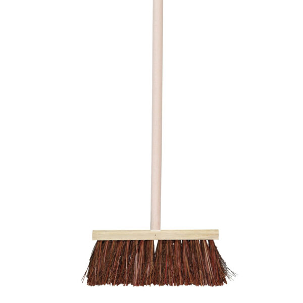 Talen Tools Straatbezem natuurvezels - hout - 37 cm - buitenbezem - voor tegels - Steel 140 cm