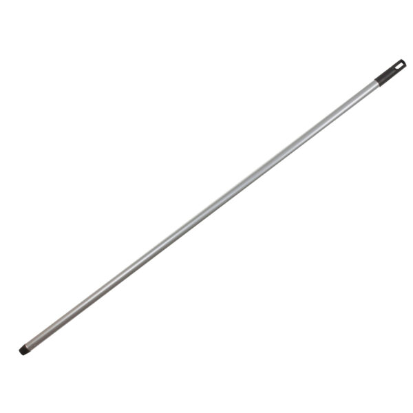 Universeel bruikbare Bezemsteel - dweil steel - schroefdraad - glanzend metaal - 120 cm - ophang oog