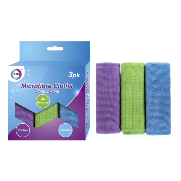 DID Microvezel doekjes - 3x - kleuren mix - schoonmaak doekjes