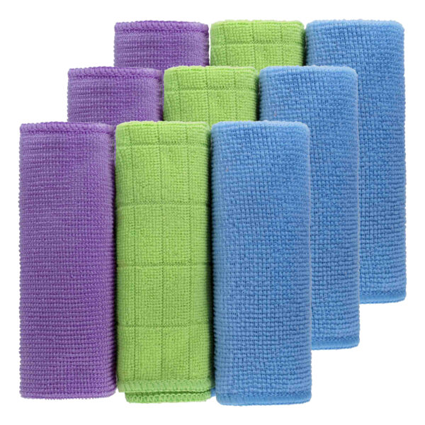 DID Microvezel doekjes - 9x - kleuren mix - schoonmaak doekjes