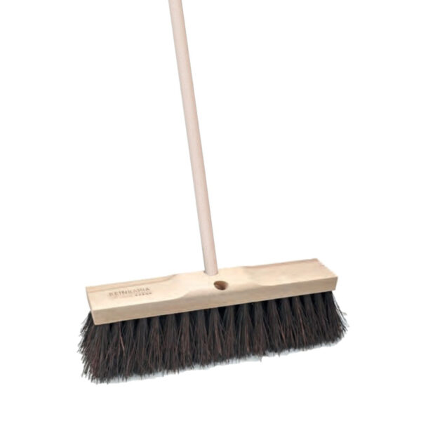 Sorex Straatbezem Bassin van hout - 50cm - harde vezels - Steel 130cm