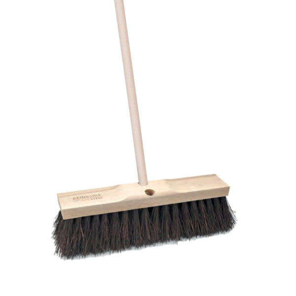 Sorex Straatbezem Bassin van hout - 50cm - harde vezels - Steel 140cm